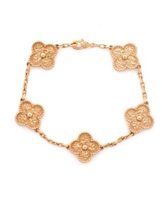 Pre-Owned Van Cleef and Arpels Vintage Alhambra 5 Motifs Bracelet