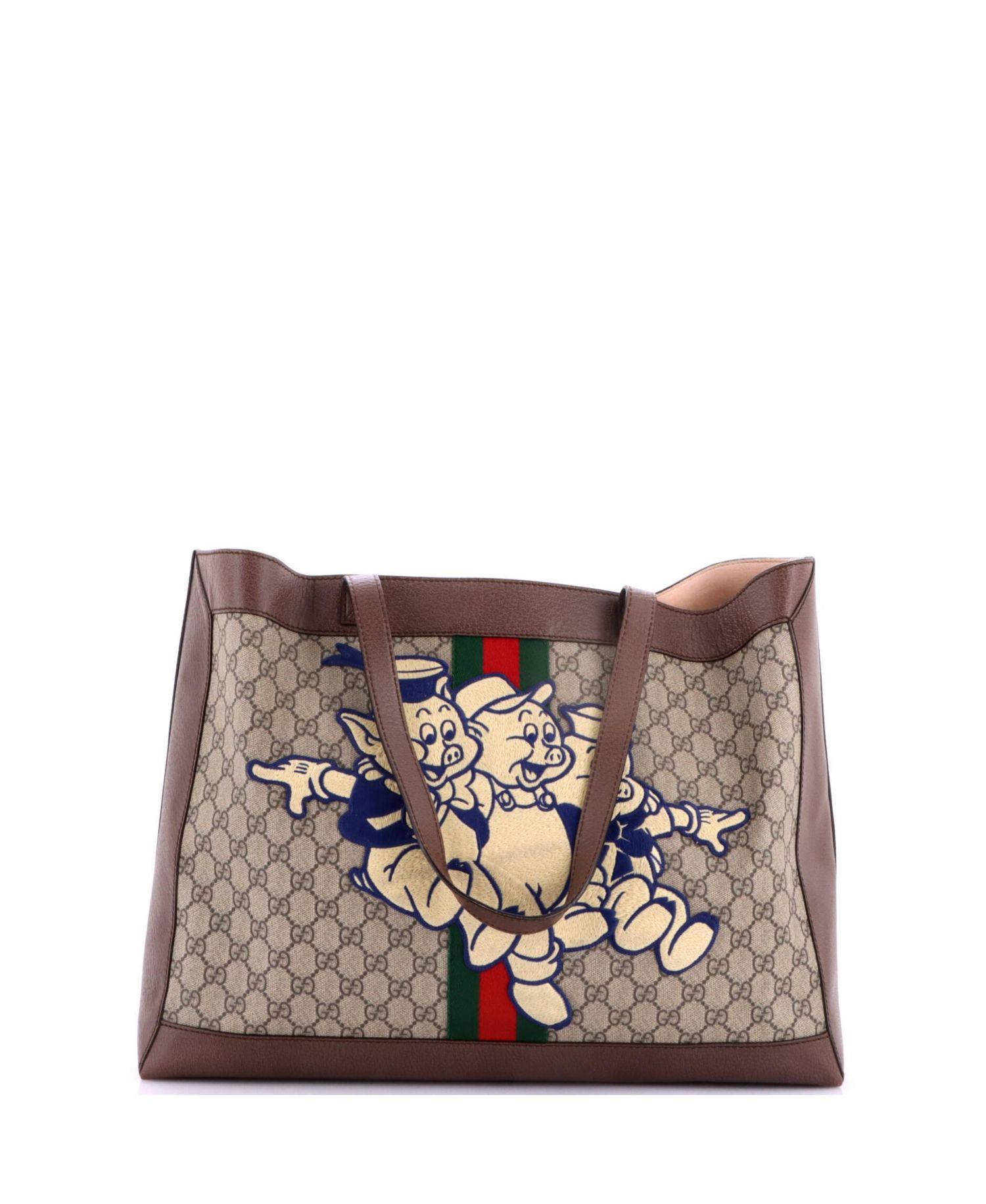 Disney Three Little Pigs Ophidia East West Coated Canvas Tote