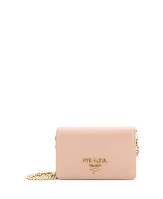 Chain Wallet Crossbody Saffiano Leather