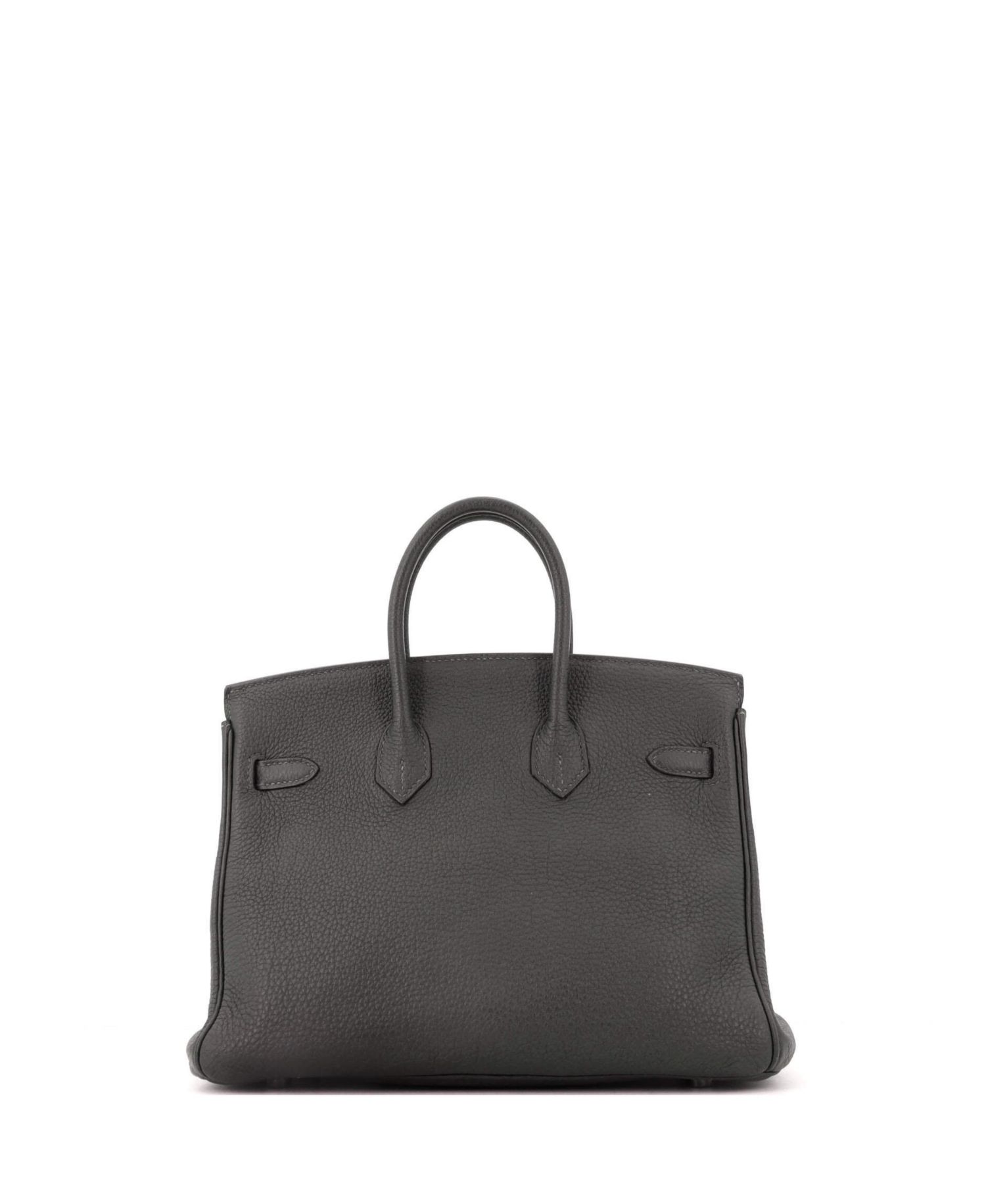 Pre-Owned Hermes Birkin 25 Handbag Green Togo with Palladium Hardware