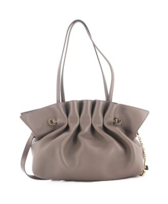 Medium Dumpling Gancio Pin Soft Bag Leather