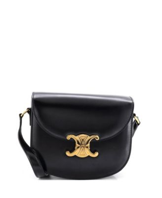 Triomphe Besace Clea Flap Bag Leather