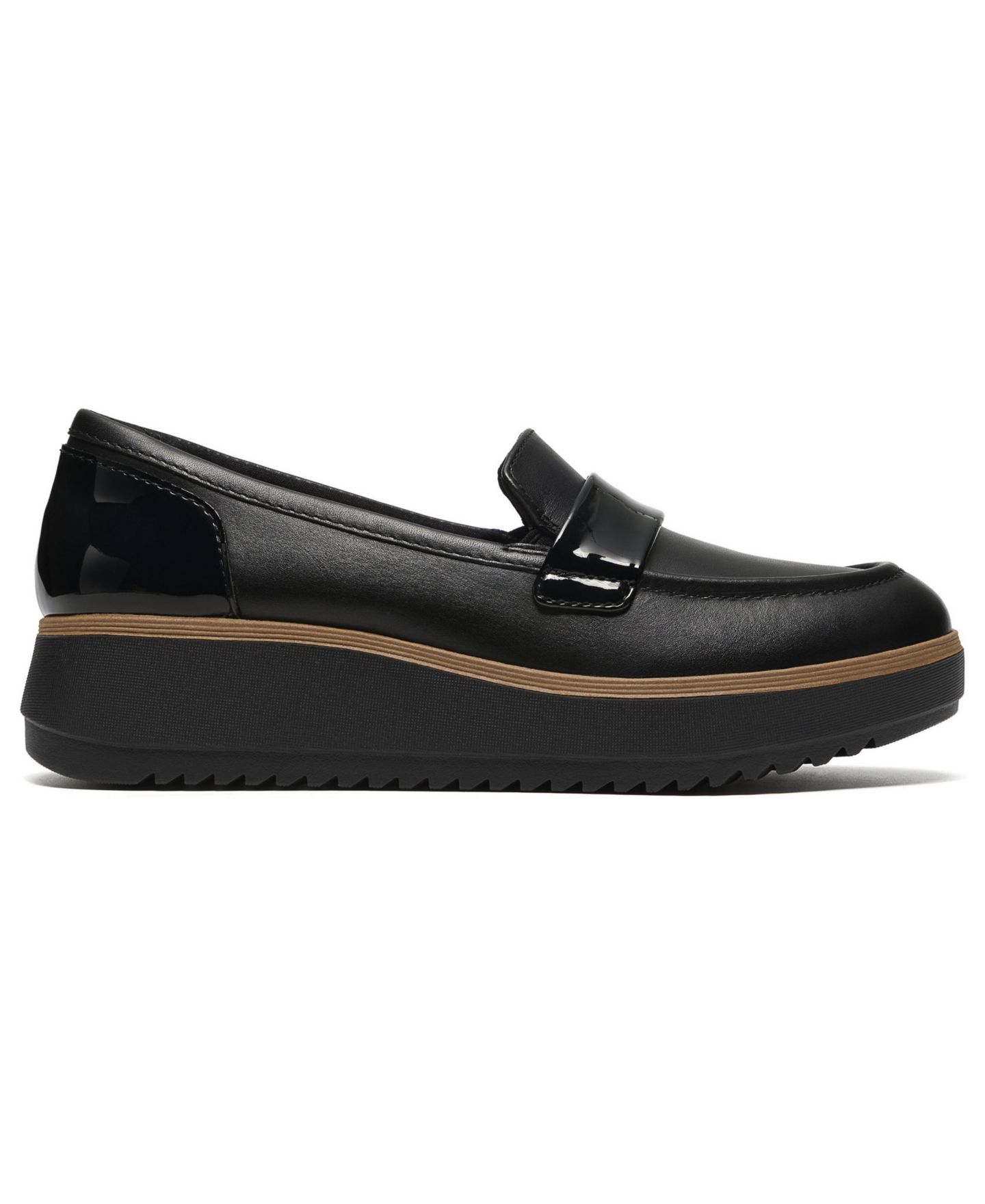 Женские туфли Clarks Zylah Mia Platform Leather, цвет: Чёрный / Чёрный кожаный — фото 2