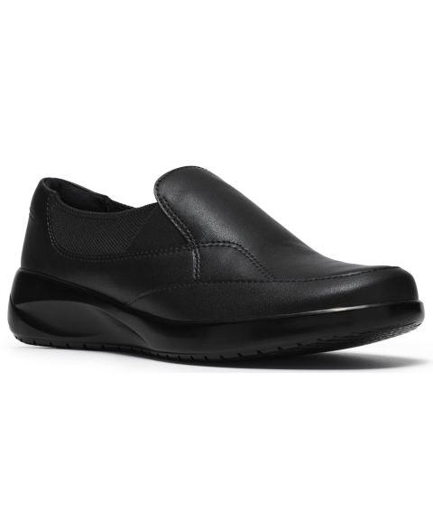 Женские балетки Clarks Kaetlyn Mae Leather Round Toe Flats, цвет: Чёрный кожаный