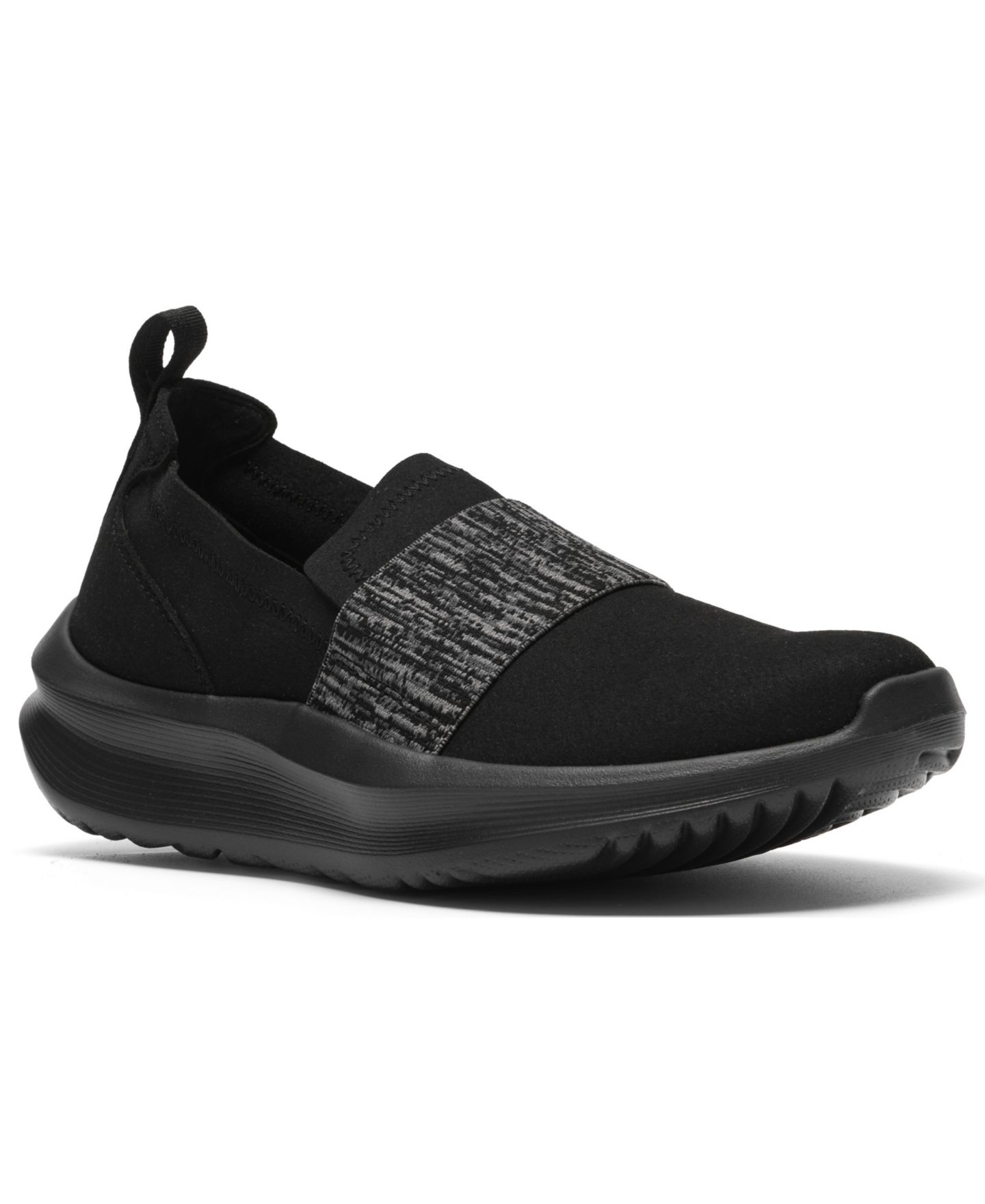 Женские кроссовки Clarks Solevana Lily Slip-On Walking, цвет: Чёрный — фото 1