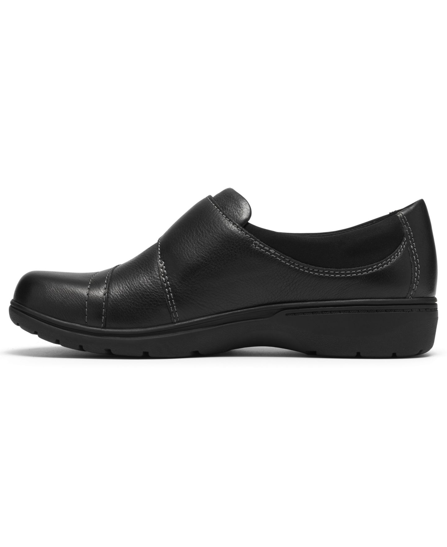 Женские балетки Clarks Carleigh Lily Leather Round Toe Flats, цвет: Чёрный кожаный — фото 6