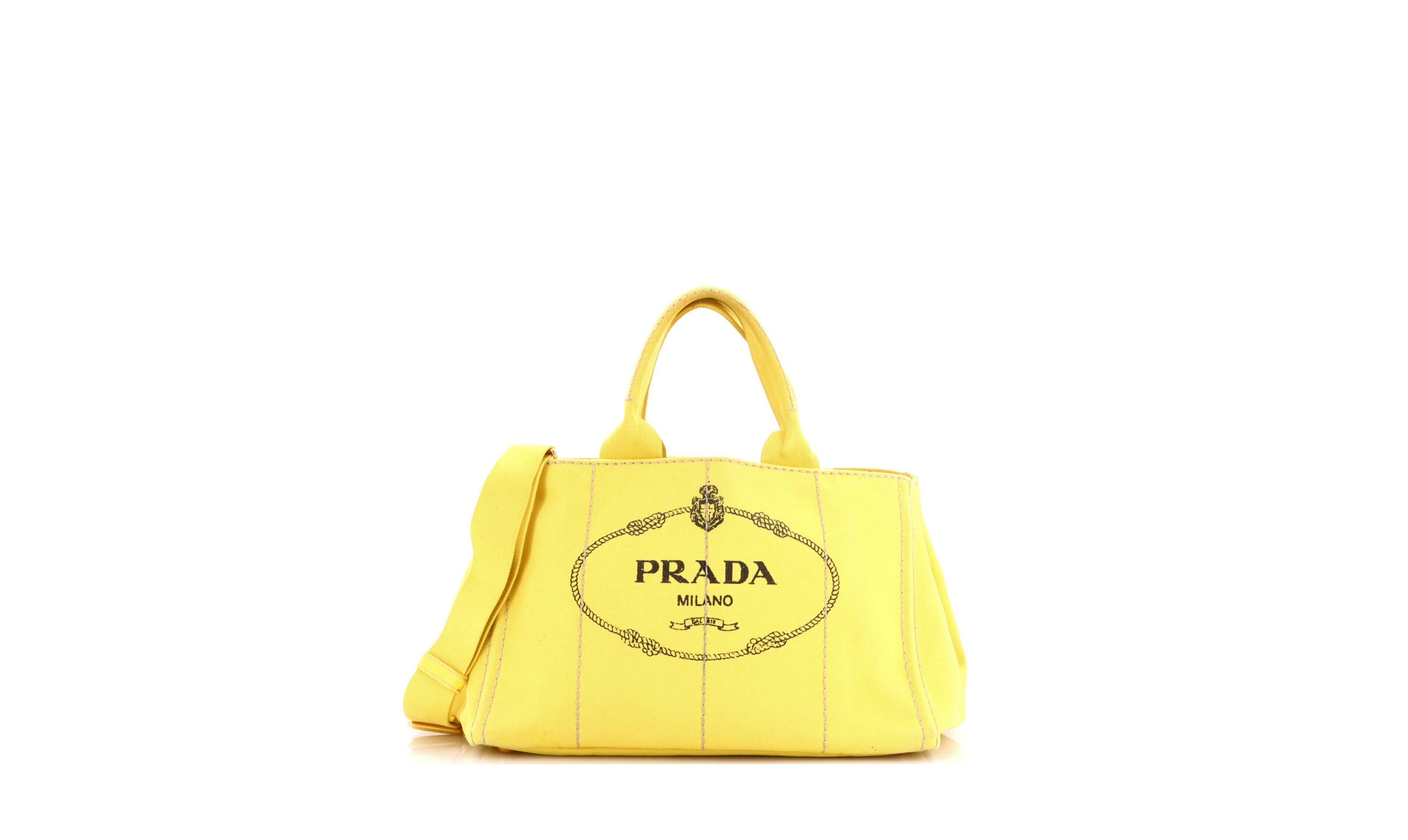 Pre-Owned Prada Canapa Convertible Canvas Crossbody Tote