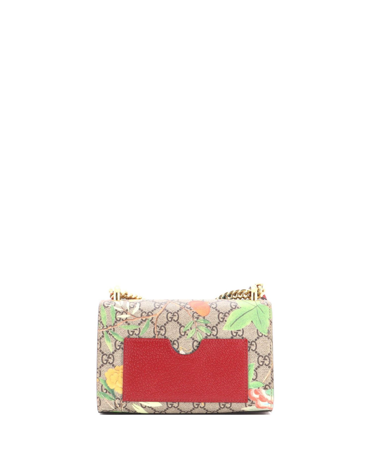 Small Padlock Tian Print GG Coated Canvas Shoulder Bag
