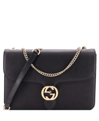Medium Interlocking Shoulder Bag Leather