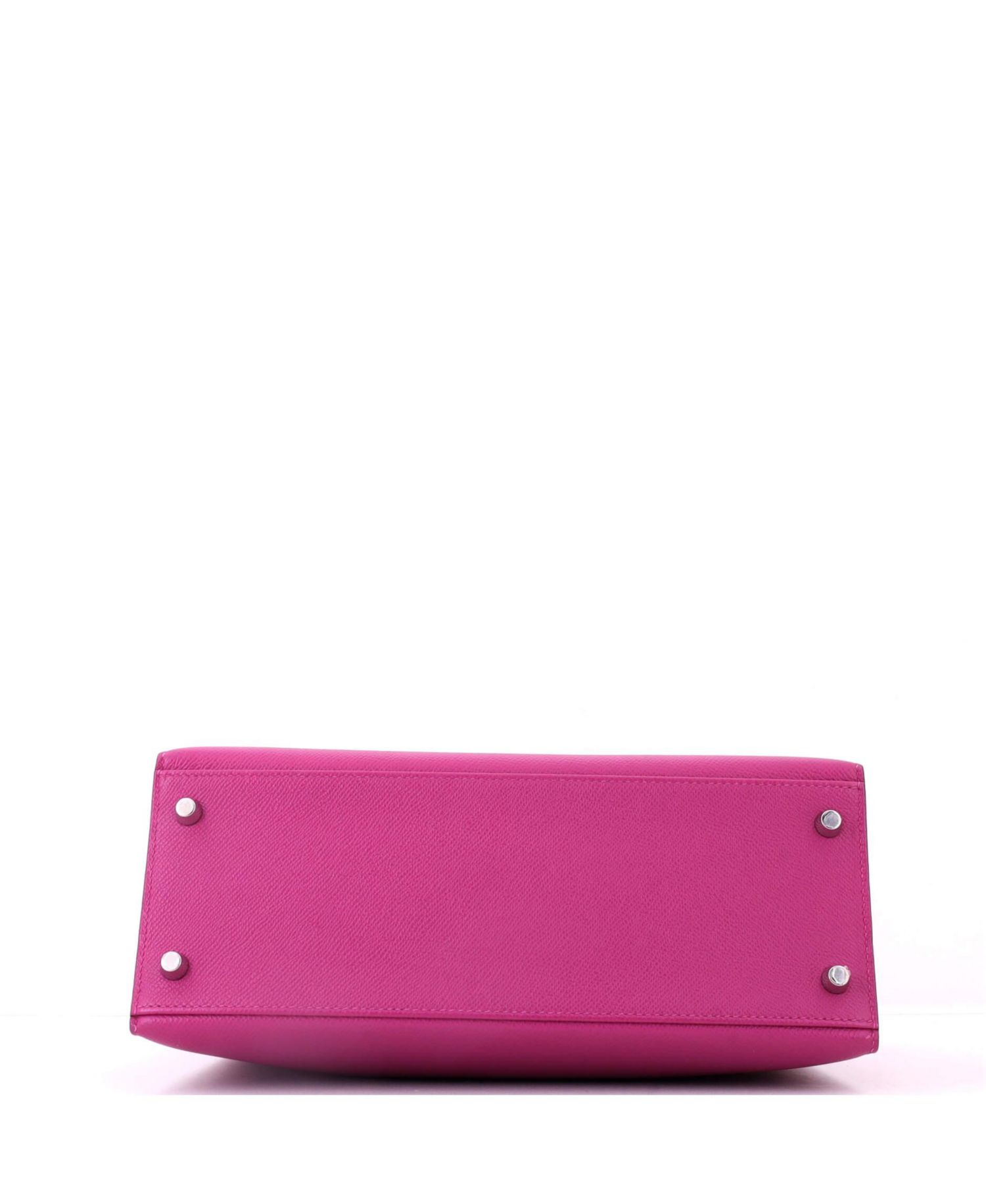 Pre-Owned Hermes Kelly 28 Handbag Pink Epsom with Palladium Hardware