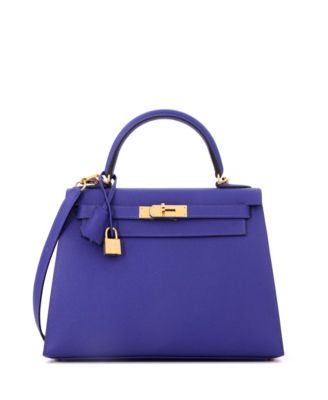 Pre-Owned Herm&eacute;s Kelly 28 Leather Shoulder Bag with Gold-tone Hardware