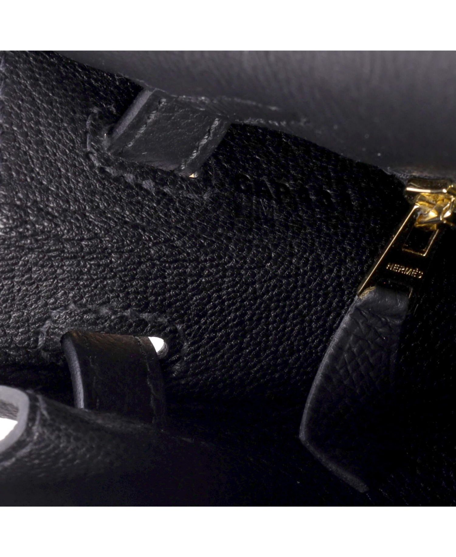 Pre-Owned Hermes Kelly 25 Handbag Black Epsom with Gold Hardware