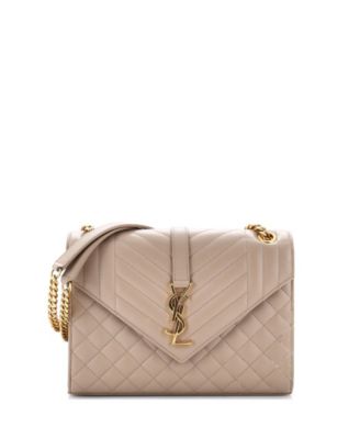 Medium Classic Monogram Envelope Satchel Mixed Matelasse Leather