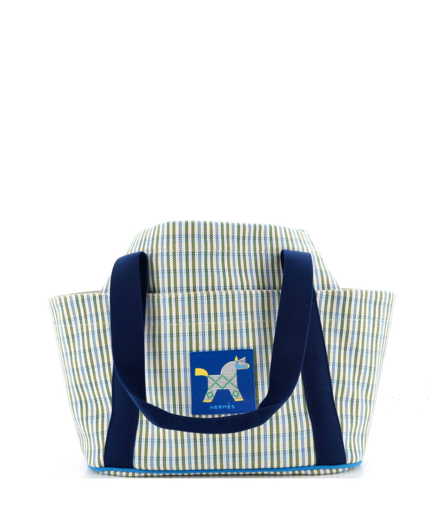Pre-Owned Hermes Animaux Nattes Nappy Tote Canvas