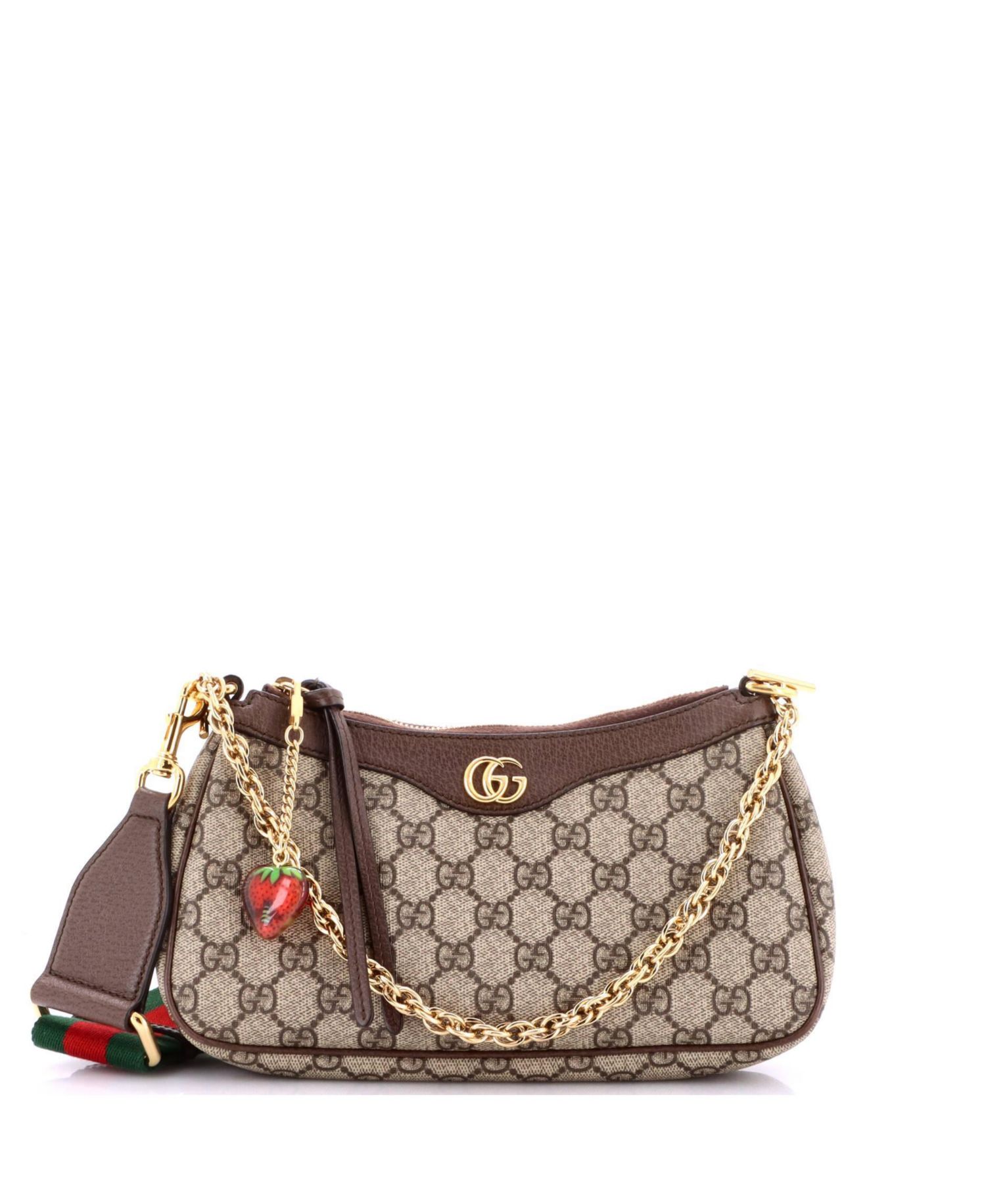 Small Ophidia Charm Shoulder Bag GG Coated Canvas