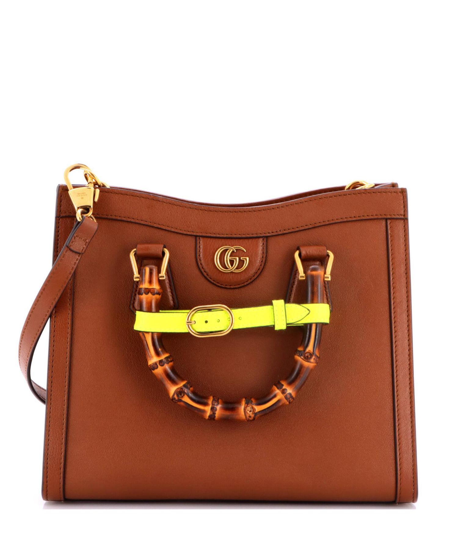 Small Diana NM Bamboo Handle Tote Leather