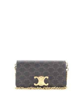 Multipochette Flap Bag Triomphe Coated Canvas Shoulder Bag, 8"W x 4"H x 2"D