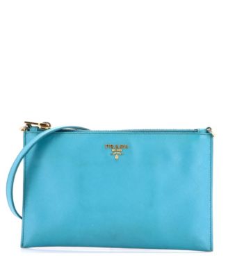 Prada Small Zip Saffiano Leather Shoulder Bag