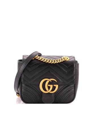 Mini GG Marmont Square Flap Bag Matelasse Leather