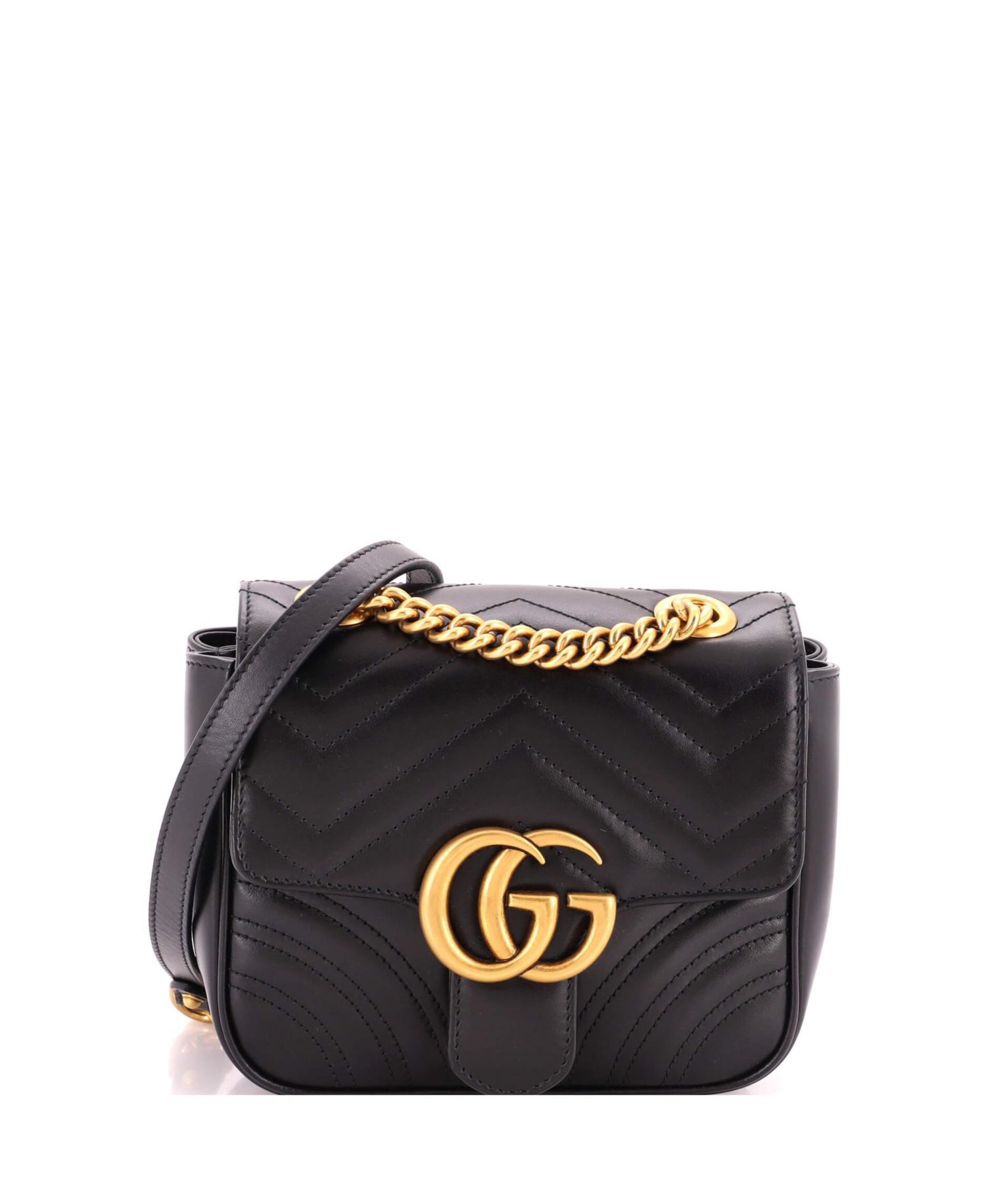 Mini GG Marmont Square Flap Bag Matelasse Leather