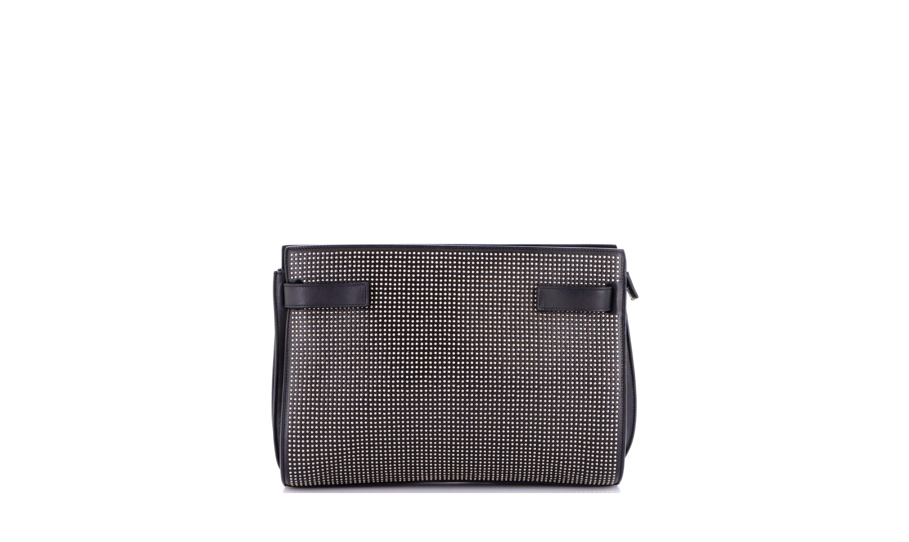 Pre-Owned Saint Laurent Sac De Jour Medium Studded Clutch