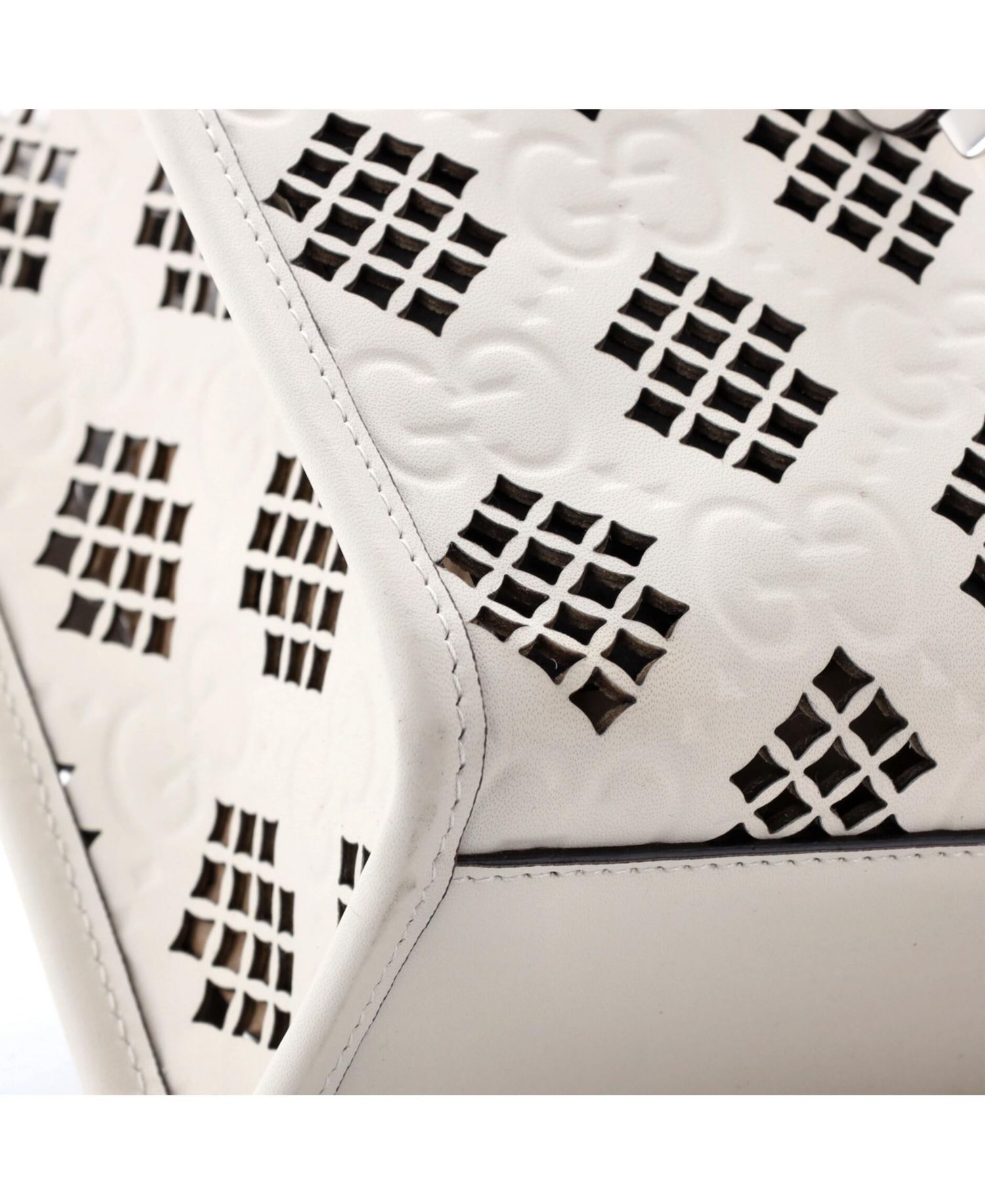 Small Convertible Tote GG Debossed Laser Cut Leather