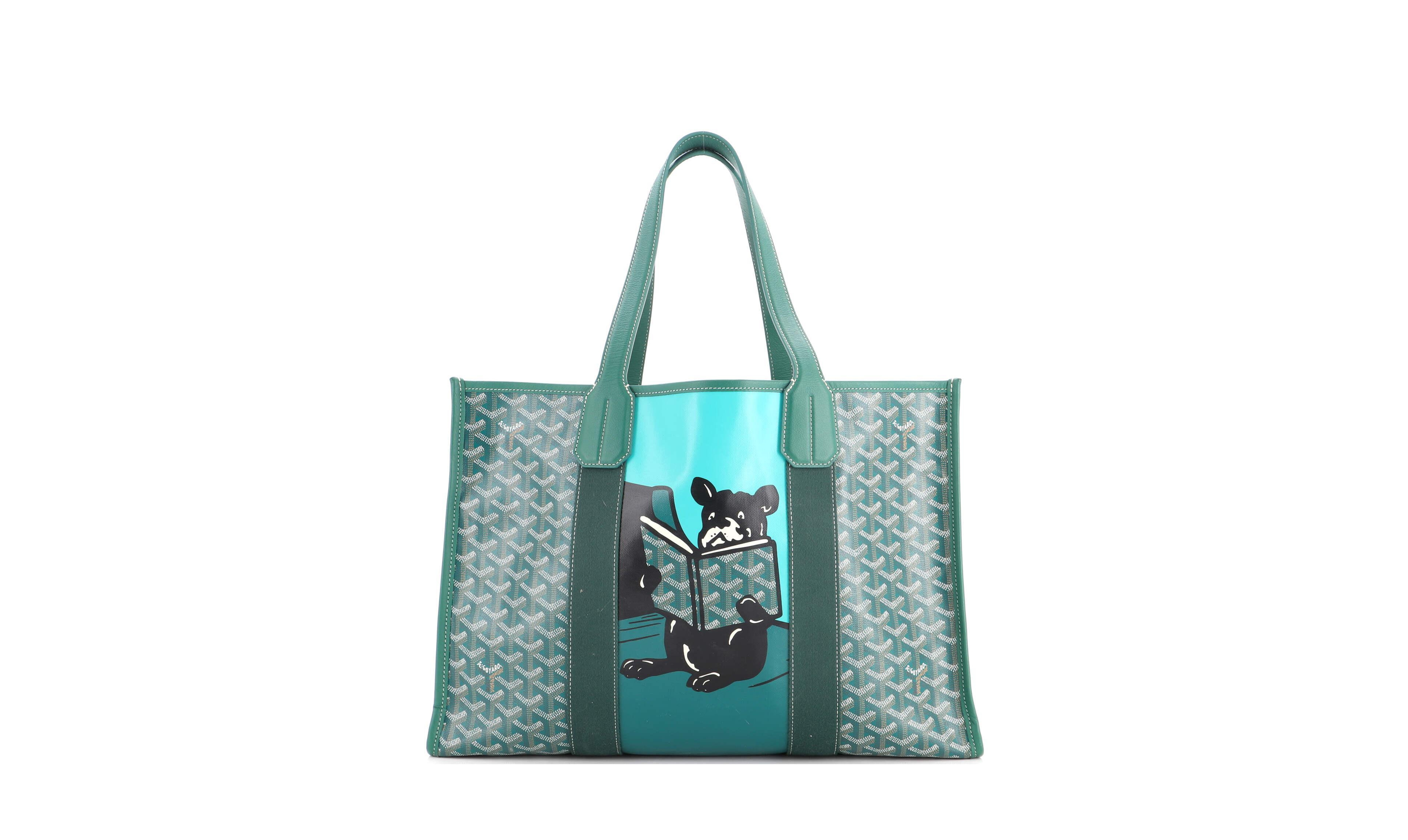 Pre-Owned Goyard Mm Villette Printed Coated Canvas Laptop Tote