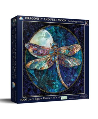 Dragonfly and Full Moon 1000-Piece Jigsaw Puzzle, Ages 15+