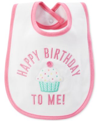 Carter's - Happy Birthday Cupcake Bib, Baby Girls (0-24 months)