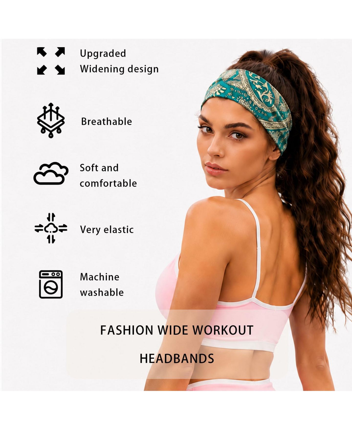 Женские аксессуары для волос peneyon Non-Slip Wide Headband, цвет: 6 Boho 6 — фото 2
