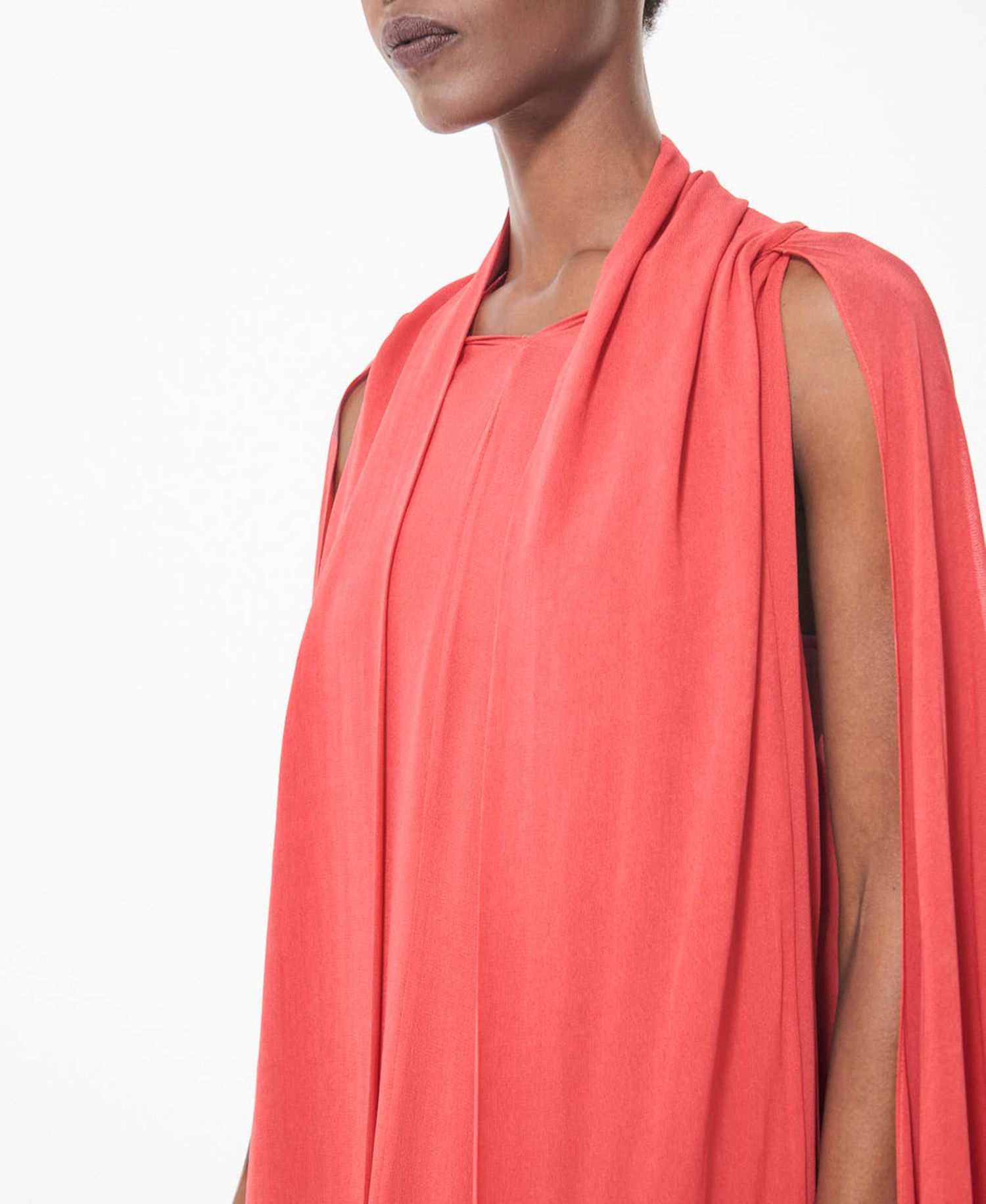 Women's Cape Detail Maxi Loose-Fit Sleeveless Kaftan