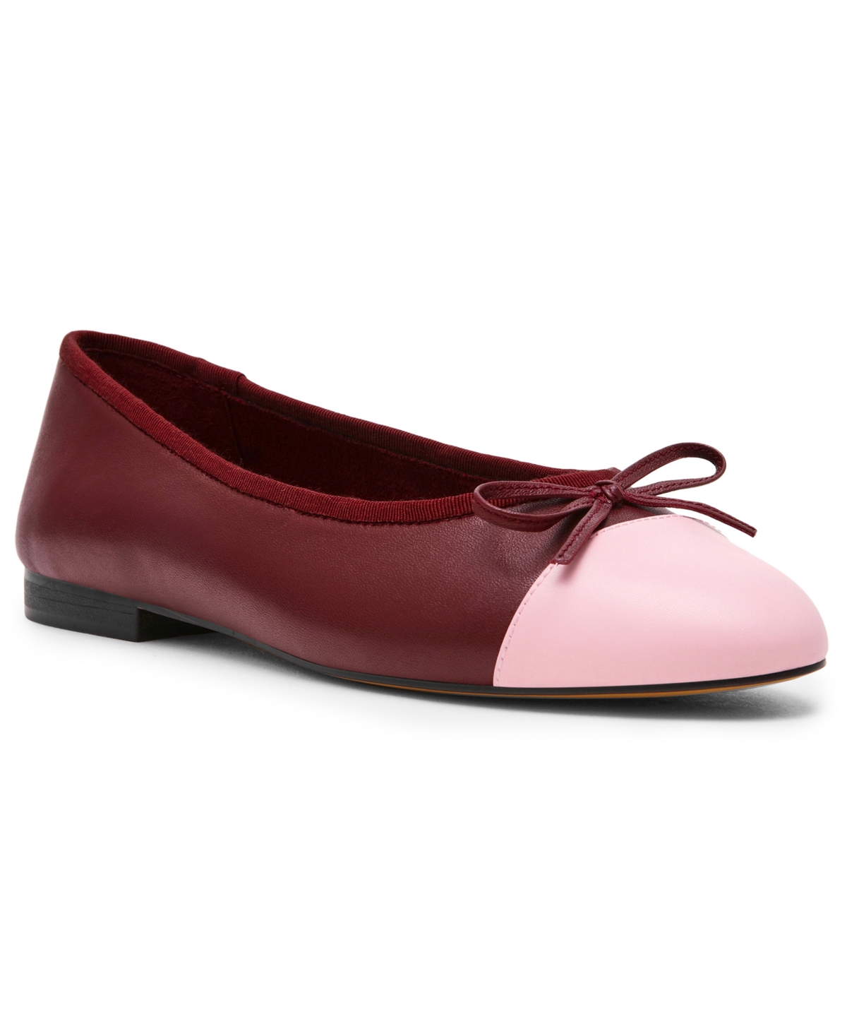 Steve Madden Women's Kit Burgundy/pink Ballet Flats - Burgundy Pink - Size 11 - Leather