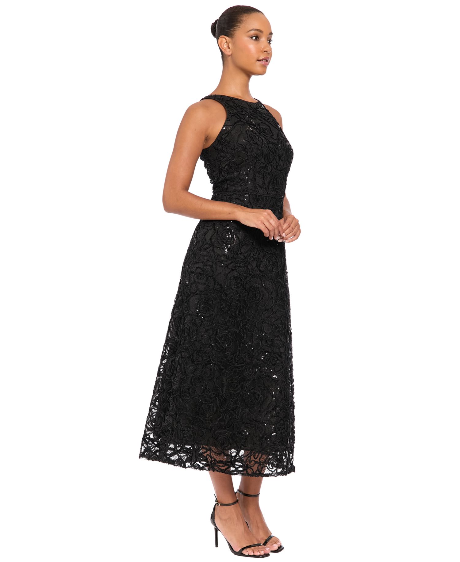Women's Sequin A-Line Midi Dress