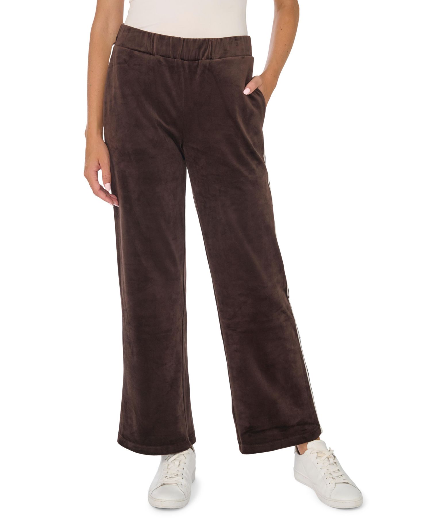 Women's Pull-On Wide-Leg Velvet Pants