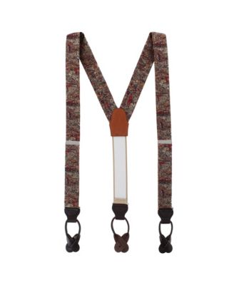Paris Tapestry Silk Button-End Suspenders