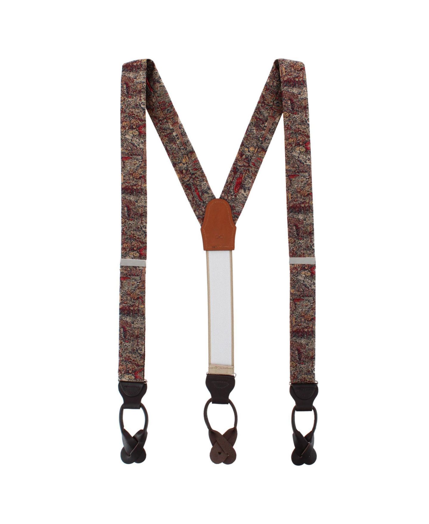 Мужские подтяжки TRAFALGAR Paris Tapestry Silk Button-End Suspenders, цвет: Multiple — фото 1