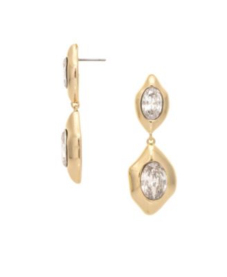Cubic Zirconia Geometric Dangle Earrings