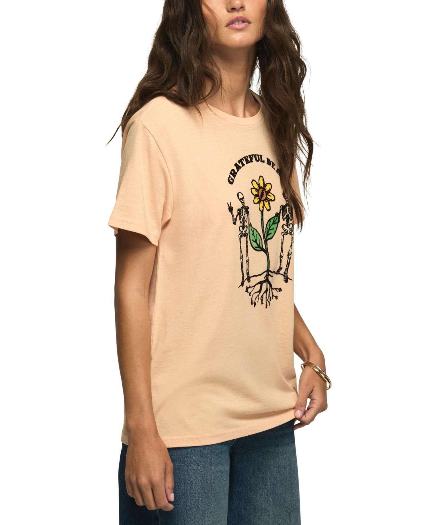 Women's Grateful Dead Skeletons Boyfriend Graphic T-Shirt