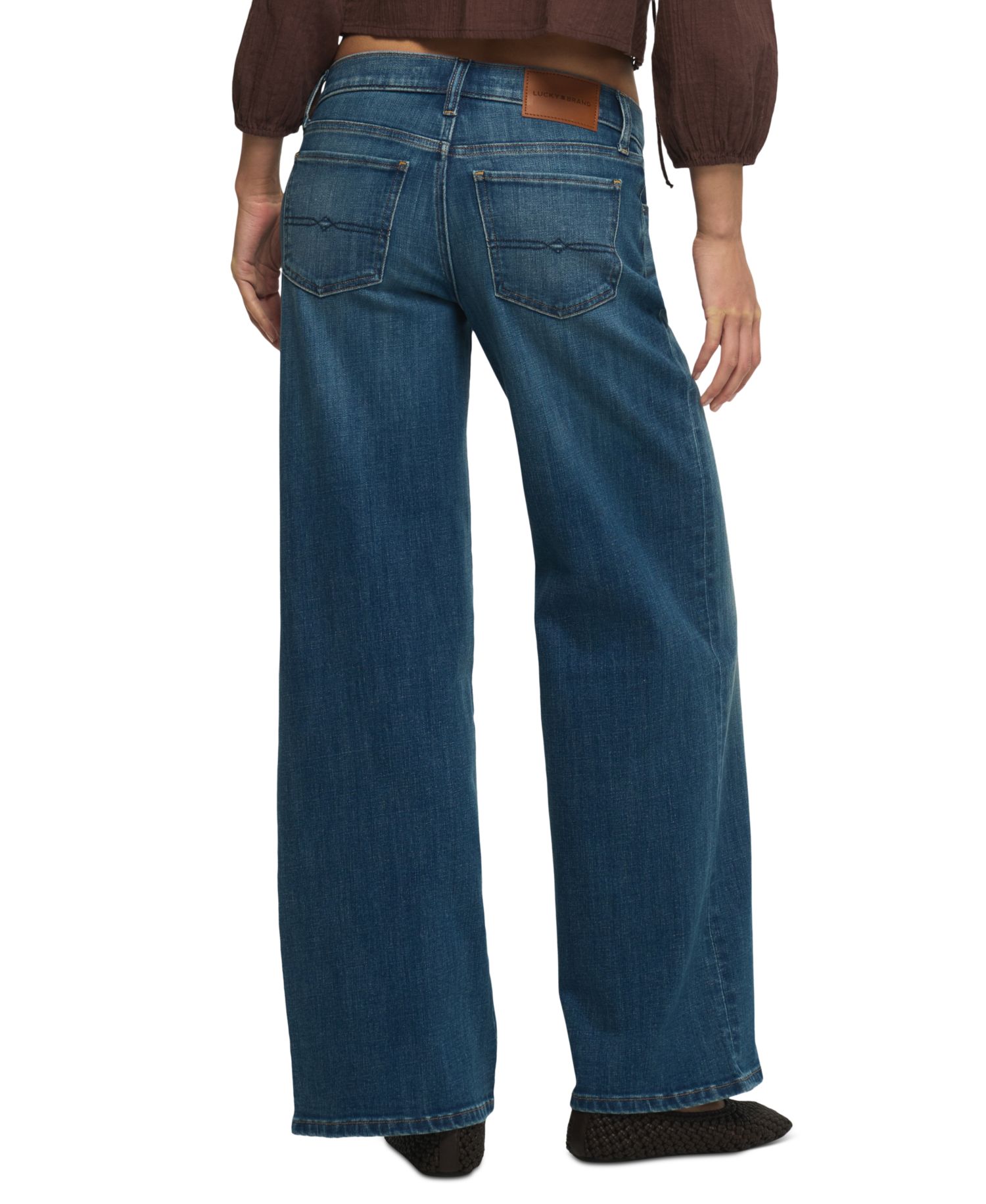 Women's Sweet Mid Rise Wide Leg Jeans