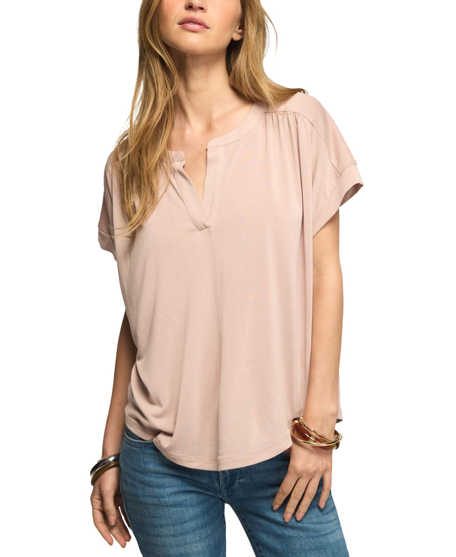 Women's Notch Neck Dolman T-Shirt