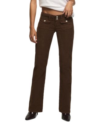 Women's Ultra-Low-Rise Corduroy Lil Maggie Flare Jeans