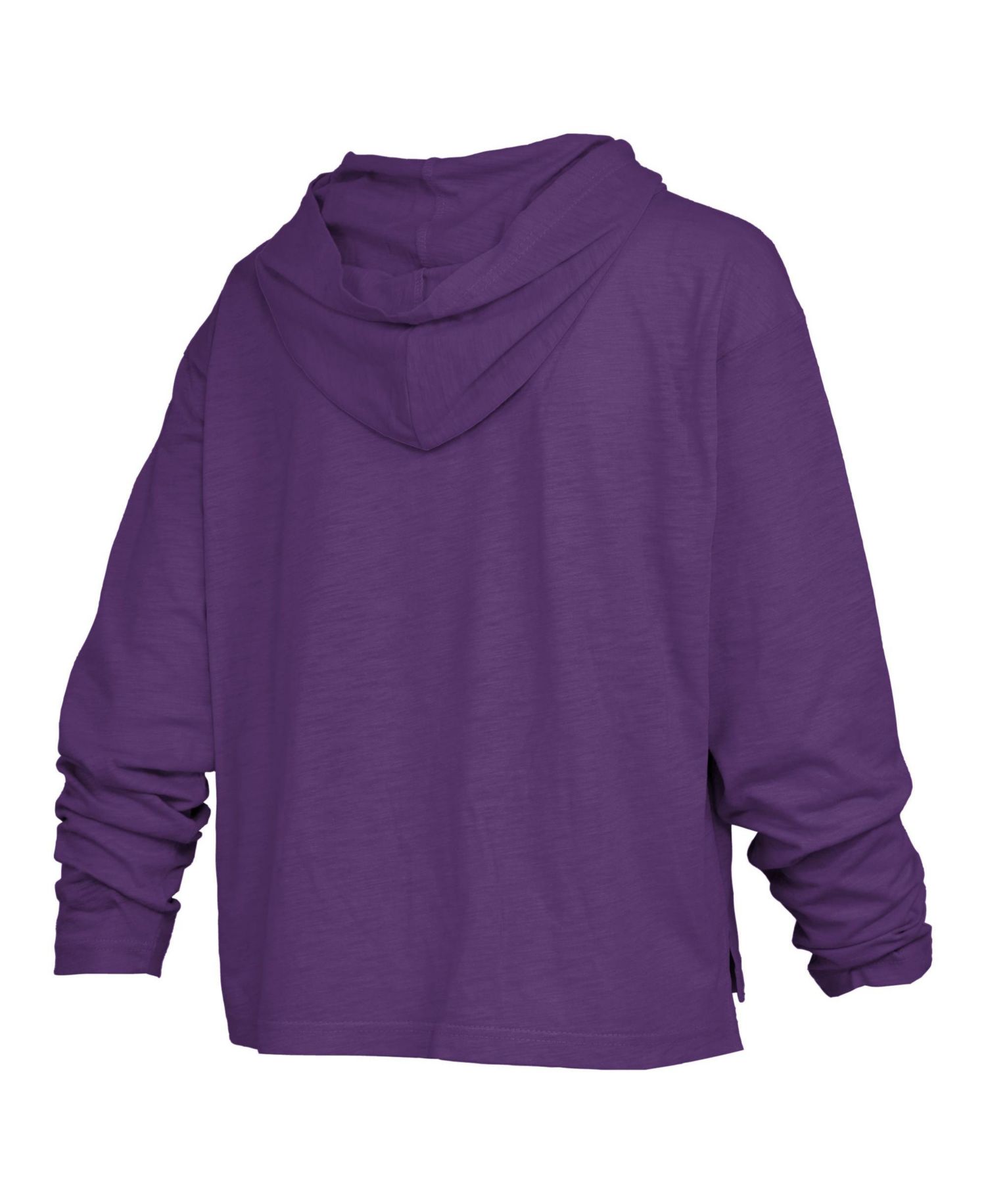 Women's Purple Washington Huskies Castillo Slub Waist Length Long Sleeve Hooded T-Shirt