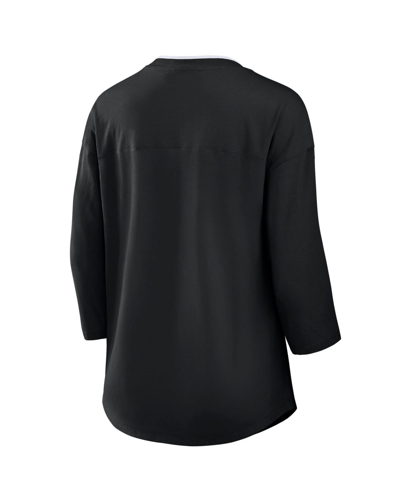Женская футболка Fanatics Black Pittsburgh Steelers Plus Size Deceptive Juke 3/4-Sleeve V-Neck — фото 2