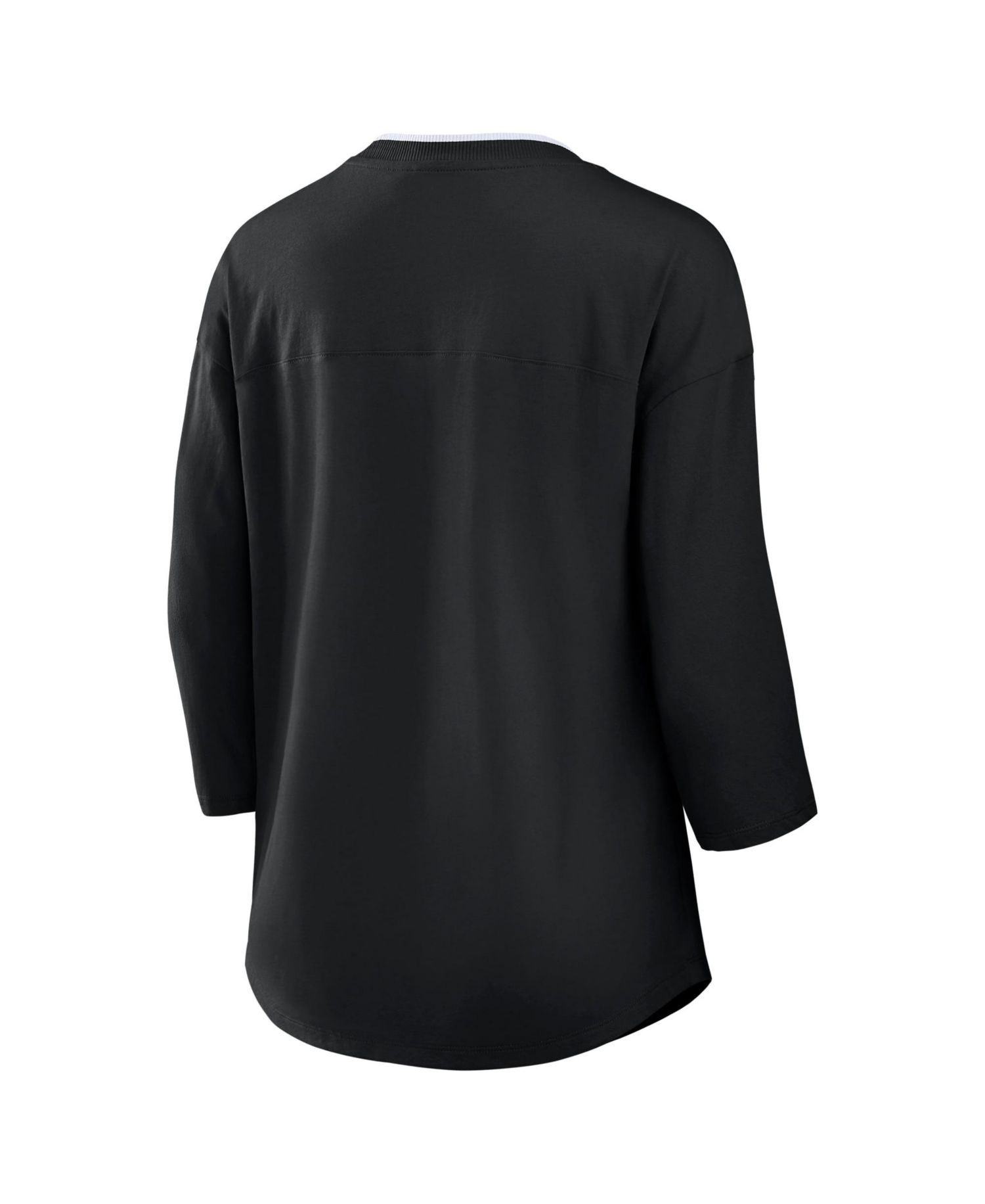 Women's Black Pittsburgh Steelers Plus Size Deceptive Juke 3/4-Sleeve V-Neck T-Shirt
