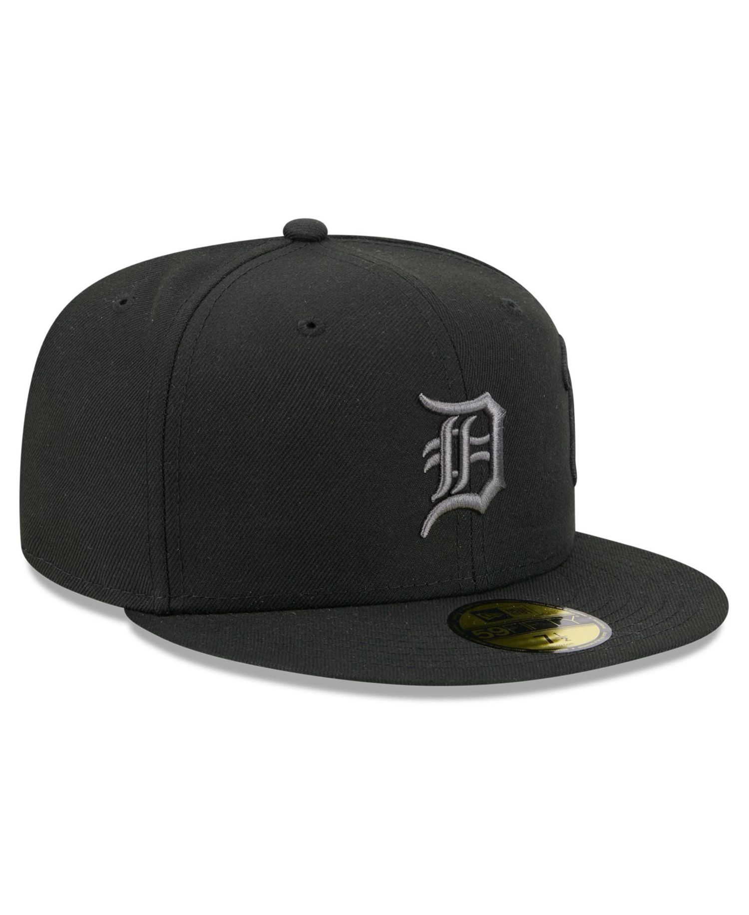 Men's Black Detroit Tigers Side Script 59FIFTY Fitted Hat