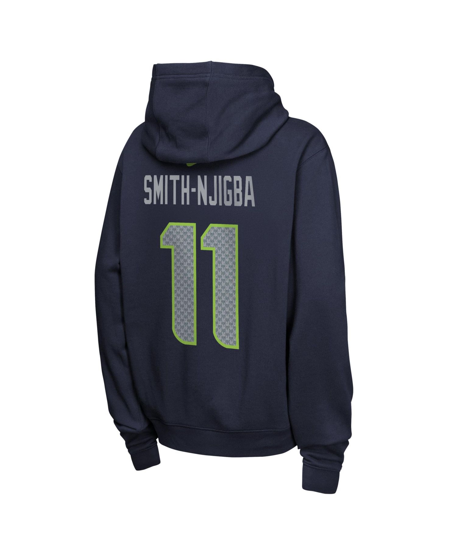 Big Boys and Girls Jaxon Smith-Njigba College Navy Seattle Seahawks Name & Number Club Fleece Hoodie
