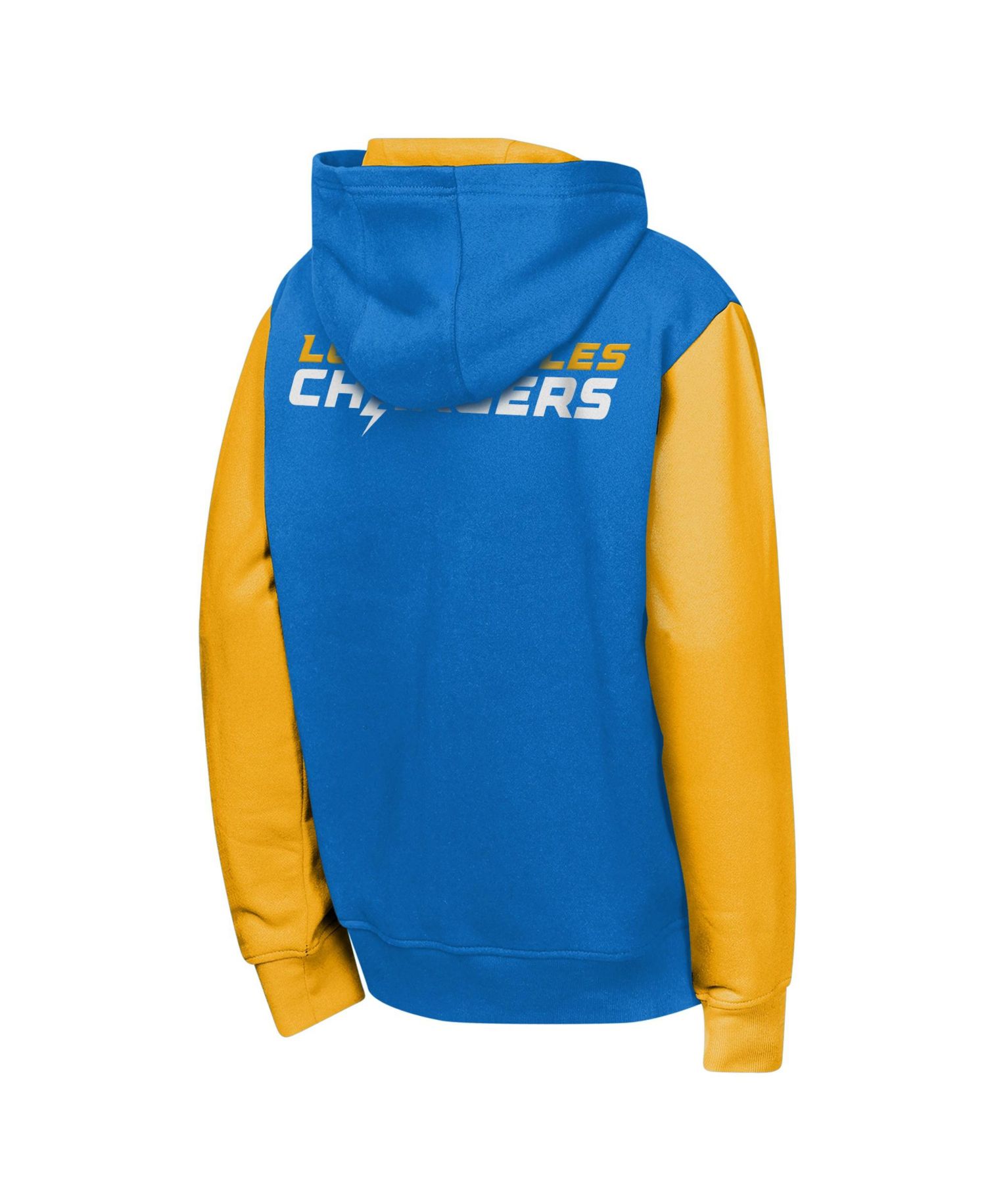 Big Boys and Girls Powder Blue Los Angeles Chargers Stadium Colorblock Full-Zip Hoodie