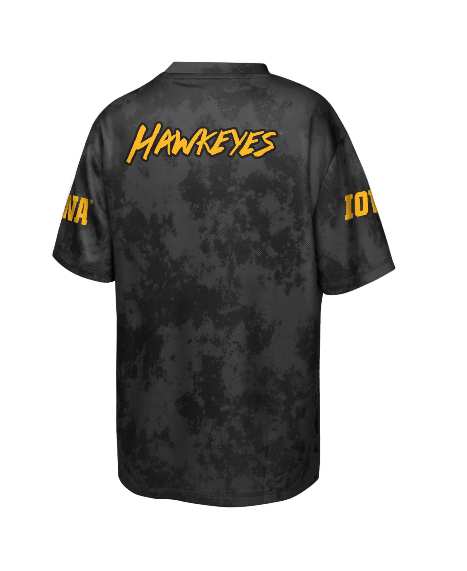 Big Boys and Girls Black Iowa Hawkeyes Off-Side Sublimated T-Shirt