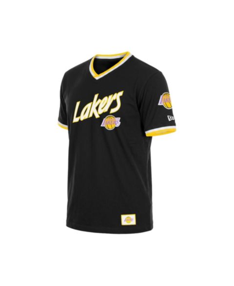 Топ New Era Black Los Angeles Lakers Sport Classics Capsule V-Neck Fashion Jersey
