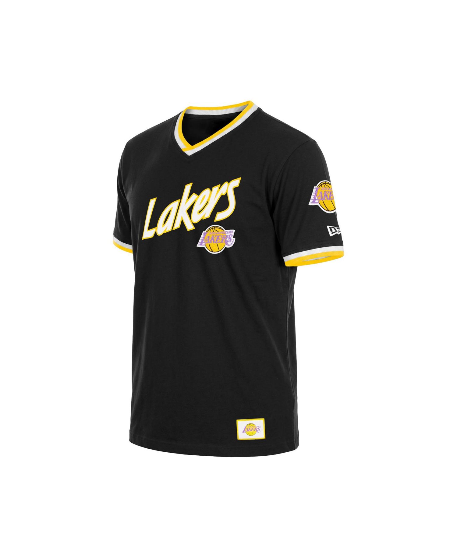 Men's and Women's Black Los Angeles Lakers Sport Classics Capsule V-Neck Fashion Jersey